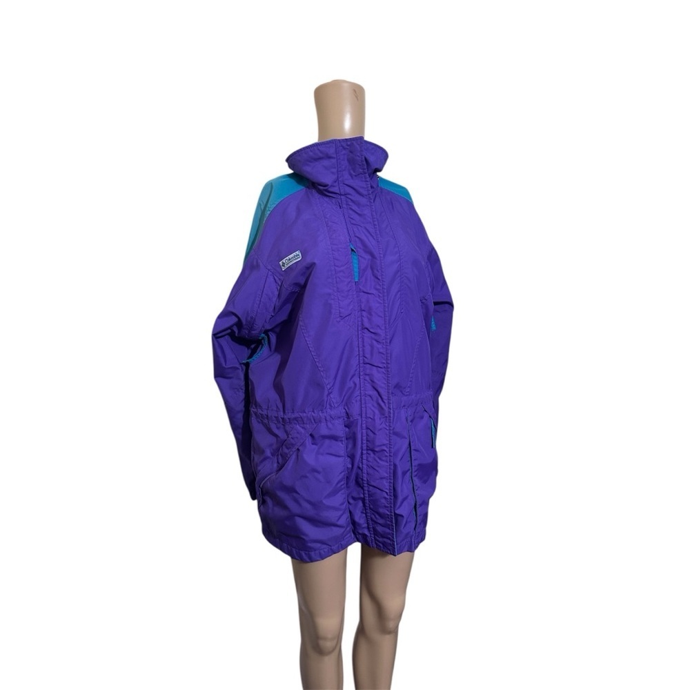 Columbia vintage Women's Vibrant Purple and Teal Ski Jacket - Picture 2 of 6